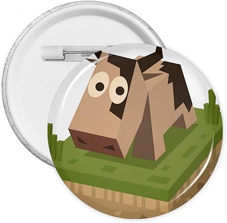 Amazon マインクラフト かわいい 牛 バッジ 缶バッチ ボタンバッジ ピンバッチ バッジ Badge Button ボタンブローチ おもちゃ雑貨 コレクション 工芸品 簡単 軽量 リュック トートバッグ ラペルピン ジャケット用 おもちゃ おもちゃ