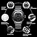 Mens Black Big Face Watches Men 30M Waterproof Large Luxury Casual Stainless Steel Mesh Wrist Watch for Men