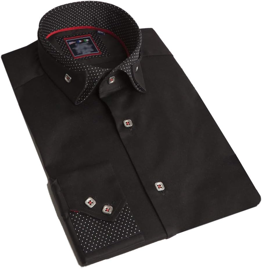 Lyon Becker® Mens Designer Italian Slim Fit Formal Casual Shirts Long Sleeve Size S M L XL