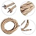 Rope Light Cord, 32.8ft Linen Covered Copper Wire 18/2 Round Vintage Twisted Cloth Cable Antique Industrial Lamp Rope for DIY Pendant Light (2-core)