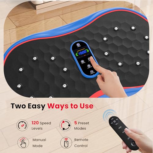 AXV Vibration Plate Fitness Platform Exercise Machine Vibrating Shaking Full Body Shaker Workout Vibrate Stand Shake Board Sport for Weight Loss Fat Burner for Gym Home Office