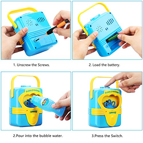 Bubble Machine With Music For Kids Children Toddlers Babies Boys Girls Automatic Durable Bubble Makers Birthday Parties Picnics Parks Bubble Blower Toys 2 3 4 5 6 Years Old Outdoor Battery Operated - Thumbnail 6