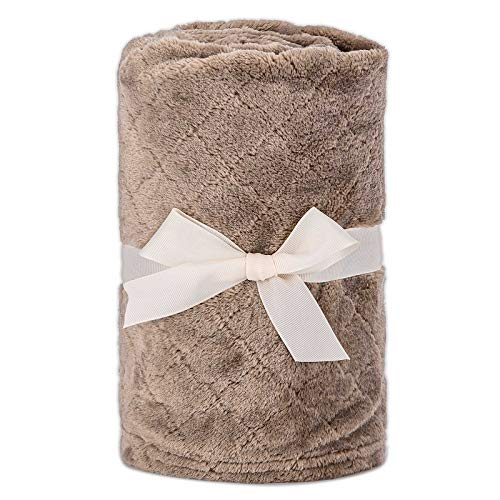 Baby Blanket or Pet Blanket, Comfy Soft Warm Blankets for Baby Girls and Boys, Dog and Cat, Plush Fleece Throw Blankets for Sofa, Couch, Travel and Camping (Grid 28\