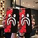 Kplvet iPhone 8 Plus 7 Plus Case,Ultra Soft Embossed Craft Non Faded Durable Slim Thin 5.5 Inches 8p 7p Case,Street Fashion iPhone-Case Designer Basic Phone Cover (Red Black Shark)
