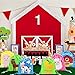 CiyvoLyeen Farm Animal Barnyard Drawstring Backpacks Party Favor Goodie Bags for Boys Girls Birthday Party Supplies 12 Pack
