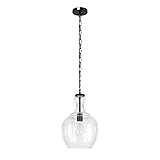 Henn&Hart 11" Wide Pendant with Glass Shade in