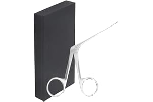 Professional Ear Forceps, 3inch Stainless Steel Alligator Forceps, Ear Picking Pliers Aural Forceps Middle Ear Forceps Crocod