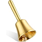 Super Loud Solid Brass Small Hand Call Bell, Ringing Bells|Loud Hand Call Bells for Wedding, Animal Training, Office, Dinner, Meditation(S)