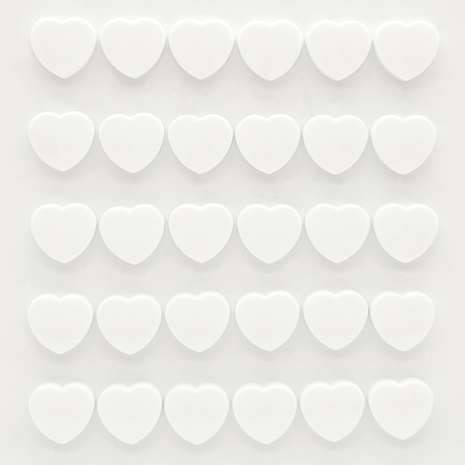 PYJLBX Strong Fridge Magnets, 30Pcs White Heart Whiteboard Magnets, Heavy Duty Mini Magnets for Adults, Small Cute Notice Board Magnet for Crafts, Office, Kitchen, Refrigerator, School, Home Organiser