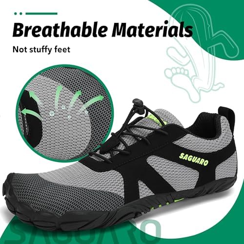 Chaussure Minimaliste Homme Femme Chaussure Plage de Marche Randonne Courses Trail Running Chaussures Barefoot Barefoot Chaussures Aquatiques, Gris Nuage, 42 EU