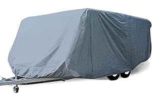 SavvyCraft Economic Guard Travel Trailer Camper Cover, Breathable RV Trailer Cover Fits 14 ft to 16 ft
