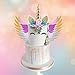MORDUN Unicorn Cake Topper Gold Set | Reusable Glitter Unicorn Horn, Ears, Eyelashes, Flowers, Wings | Unicorn Party Decoration for Birthday Party, Baby Shower, Wedding, Wall, Nursery Room