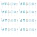 Quotidian Blue Festive Decorative Paper Cupcake Toppers 4