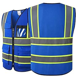 HATAUNKI High Visibility Reflection Blue Mesh