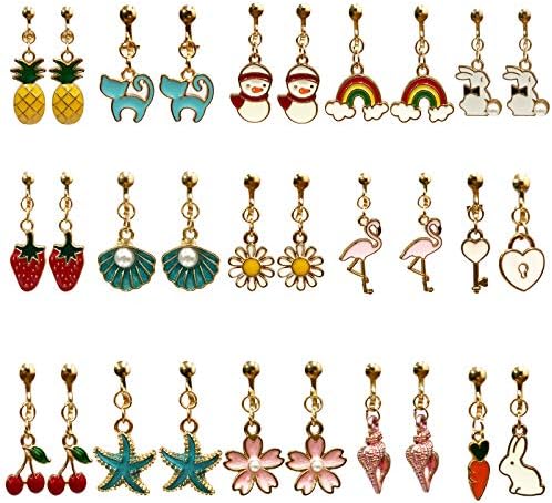 子供 イヤリングセット クリップ式 かわいい メイクセット 女の子 アクセサリー プレゼント おもちゃ Oktokyu イヤリング 子供用 クリスマスプレゼント ピアスセット