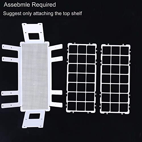 MeiMeiDa 60ml Large Floral Tube Rack Flower Tube Holder Stand - Plastic Test Tube Rack with 21 Holes for 30mm Tubes, Detachable