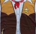 Impact Cowboy Print Men's Fitted Costume Shirt X-Large Light Blue