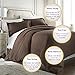 HC Collection Duvet Cover - Brown King Size Duvet Cover - 3 Piece Soft Breathable Microfiber Duvet Cover Set with Zipper Closure & 2 Pillow Shams