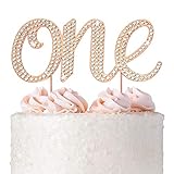 One Cake Topper - Premium Rose Gold Metal - 1st