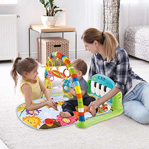 Baby Gym Jungle Musical Playmats For Floor, Kick And Play Piano Gym