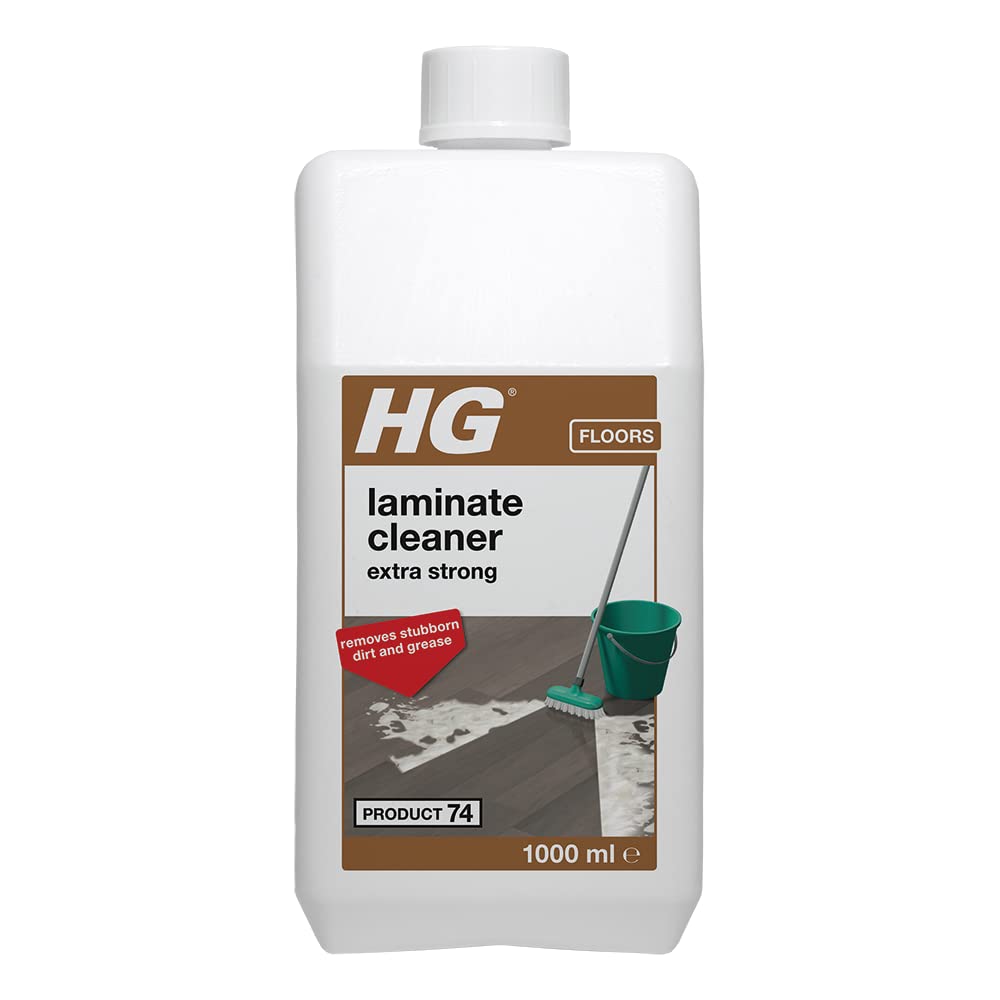 HG Laminate Cleaner Extra Strong, Powerful Laminate Floor Cleaner & Faux Wood Stain Remover for Flooring, Highly Concentrated LVT Floor Cleaner & Vinyl Floor Cleaner - 1 Litre