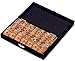 Domino Double 6 Gold Marbleized Jumbo Tournament Professional Size w/Spinners in Elegant Black Velvet Case.