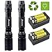 2 Sets Garberiel Police 4000 Lumens 5 Modes T6 LED Flashlight and Battery & Charger USA, Flashlights High Lumens,Flashlight Rechargeable