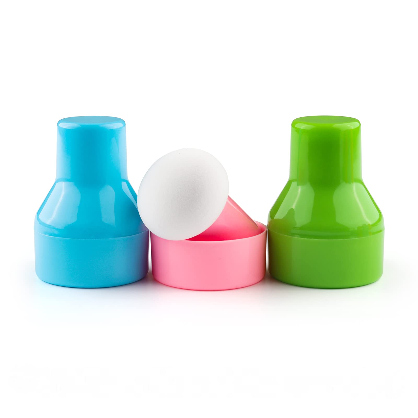 OTCRAFT 3 Pcs/Set Ink Applicator with Storage Cases,Inking Sponge,3 Colors Watercolors Paper PouncersTool for Direct Ink Application on Intricate Die Cuts, Stencils (Blue,Pink,Cyan)