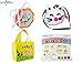 Sewing Kit for Kids Beginners 3 Pack Girls Sewing Project Pattern Bag Handbag by MeMo Toys (Set1)