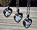 Forget Me Not Necklace for Women, Handmade Blue Heart Pendant, Real Pressed Flowers Jewelry, Anniversary Gift for Wife, Keepsake Personalized Jewelry, Artisan Hand Crafted by Bayou Glass Arts (22gm)