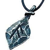 NauticalMart Hand Forged Iron Ansuz Oss Rune Pendant Viking Necklace Medieval/Viking/Norse Jewelry