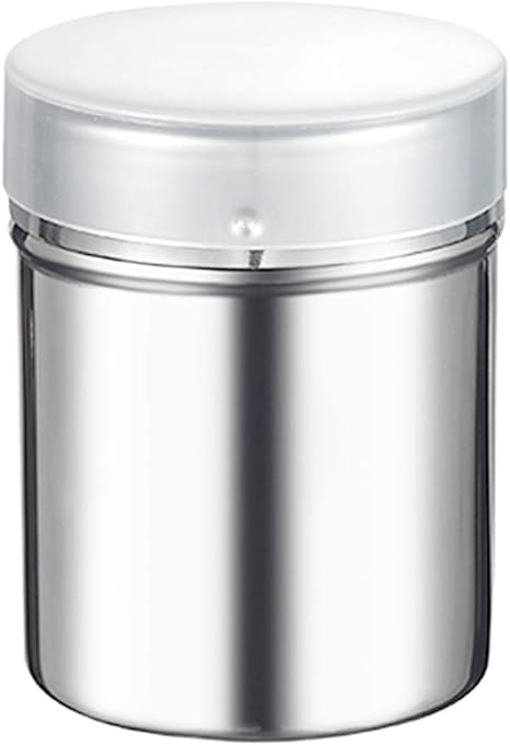 Amazon Ren He 粉ふりボトル 調味料入れ 砂糖入れ パウダー缶 ステンレス製 アクリル蓋付き 調味料ボトル 砂糖 容器 砂糖入れ 塩 容器 シュガー ココア コーヒー チョコレート コショウ 調味料 容器 丸型コン 5 7cm シルバー 保存容器 保存容器 オンライン通販