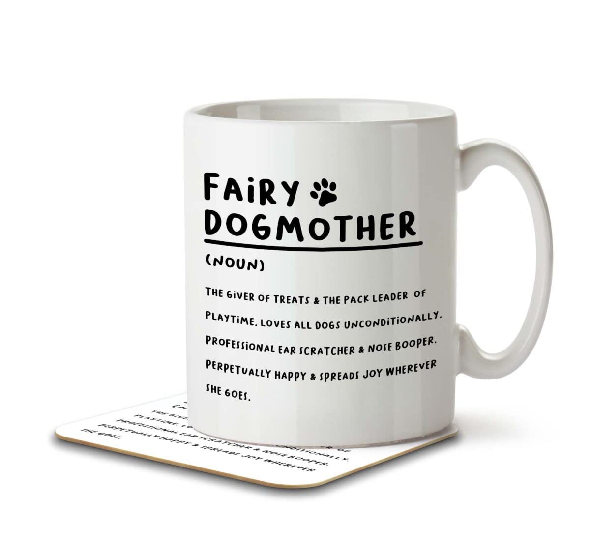 The Inky Penguin - Fairy Dogmother - Definition Dog Mum Mug and Coaster, Ceramic, 11fl. oz.