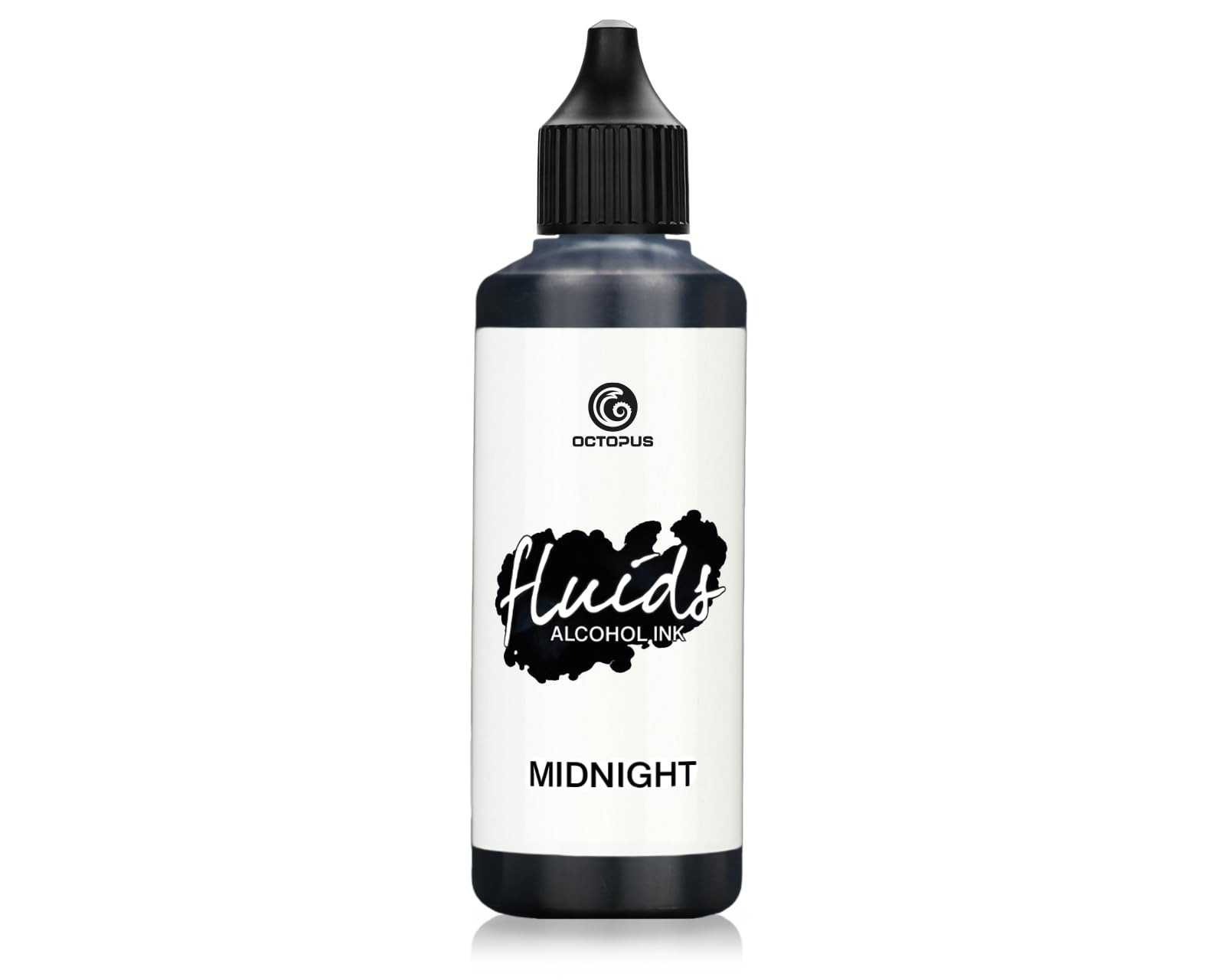 100 ml Fluids Alcohol Ink Midnight for Fluid Art and Resin Art, epoxy Resin, Black