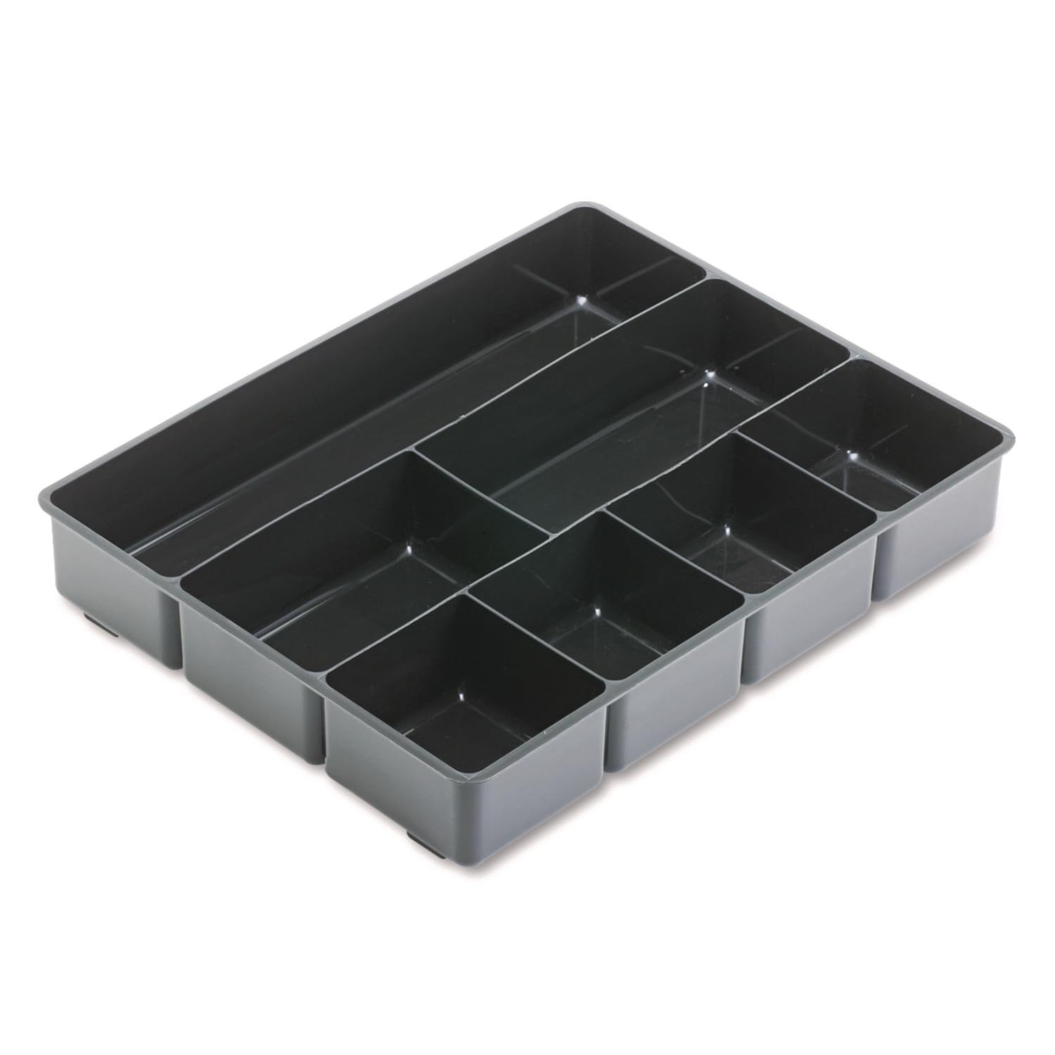 Photo 1 of Rubbermaid Extra Deep Desk Drawer Director Tray, Plastic, 11.875 x 15 x 2.5 Inches, Black