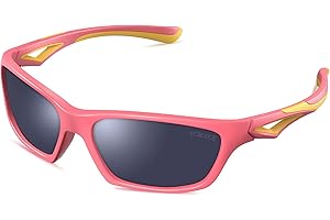 ACBLUCE Kids Sunglasses TPEE Unbreakable Polarized Sports Glasses with Adjustable Strap For Boys Girls Age 3-7