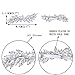 EVER FAITH Women's Wedding Barrettes CZ Marquise-Shaped Hibiscus Flower Leaf Hair Styling Tools Accessories Clear Silver-Tone