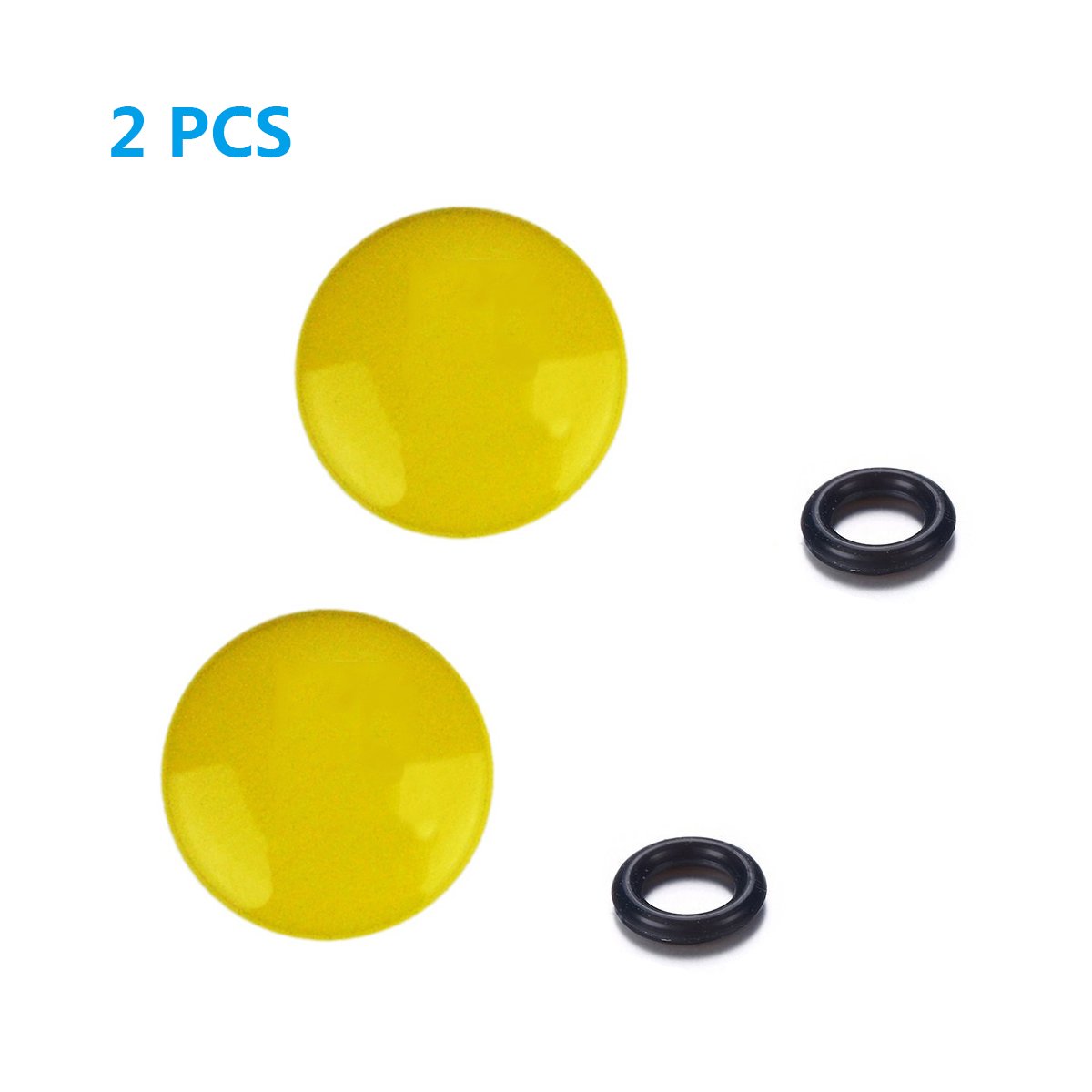 LXH 2 PACK Yellow Convex Metal Soft Release Button Finger Touch Fits any Standard Threaed Release Compatible with Fujifilm X-PRO2/1 X100F X100T X100 X100S X10/20/30 X-E1 X-E2 X-E2S STX-2