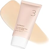 numbuzin No.3 Porcelain Base-skip Tone Up Beige | SPF50+ PA++++ | Lightweight, Hydrating | Zinc Oxide, Niacinamide | Sheer, Natural Finish, Evens Skin Tone | Korean Skincare 1.69 fl. oz.