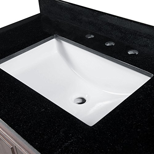 MAYKKE Bristol Ceramic Undermount Bathroom Vanity Sink in White YSA1092001