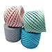 T-Shirt Yarn Fettuccini Zpagetti Set - 4 Balls Total of 218 Yards - Tshirt Yarn Kit for Crocheting - Ribbon Yarn 100% Cotton - Knitting Yarn Ball - T Yarn Organic - Macrame T-Yarn Venice
