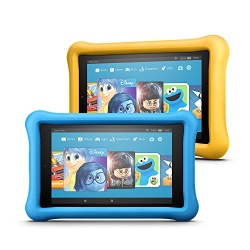 Fire 7 Kids Edition Tablet 2-Pack, 16GB (Blue/Yellow) Kid-Proof Case