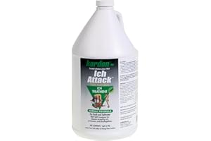 KORDON Ich-Attack Disease Inhibitor: Treats for Ich & External Fish Diseases, 100% Organic Herbal Treatment for Fresh & Saltwater, Safe for Invertebrates, Made in the USA, 1 gallon