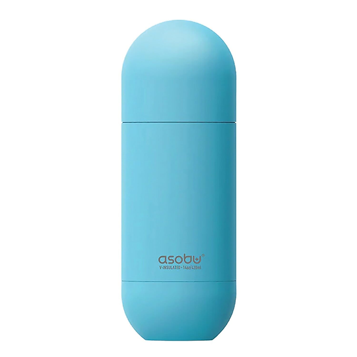 Asobu Orb Bottle Blue Insulated Travel Bottle, 420 ml