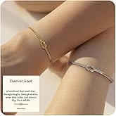 Yunhazit Matching Couple Bracelets – Infinity Promise Love Knot BFF Bracelets for Women & Men, Hypoallergenic Non-Tarnish Friendship Jewelry, Bestie Gifts, Forever Relationship Jewelry for Her/Him