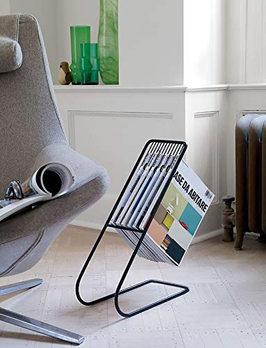 Home Style Magazine Holder Rack, Sleek Modern Standing Design, Perfect Organizer and Holder for Home and Professional Settings, Displays 12 Small Magazines or 9 Big Once