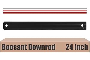 BOOSANT 24 INCH Ceiling Fan Downrod With Extended Wires,1 inch Outside Diameter, Extension Rod Only Ceiling Fans Compatible, Not Threaded(Black)