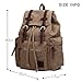 GINGOOD Canvas Backpacks Vintage Rucksack Casual Leather Army Kipling Knapsack 19L Khaki #220