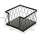 MyGift 3 X 3 Matte Black Metal Chicken Wire Office Desktop Sticky Note Dispenser, Square Memo Pad Holder