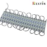 Rextin 20pcs 12V 7512 5050 SMD 3 LED Module White Waterproof Light Lamp 3 years warranty for home garden xmas wedding party decoration or letter design
